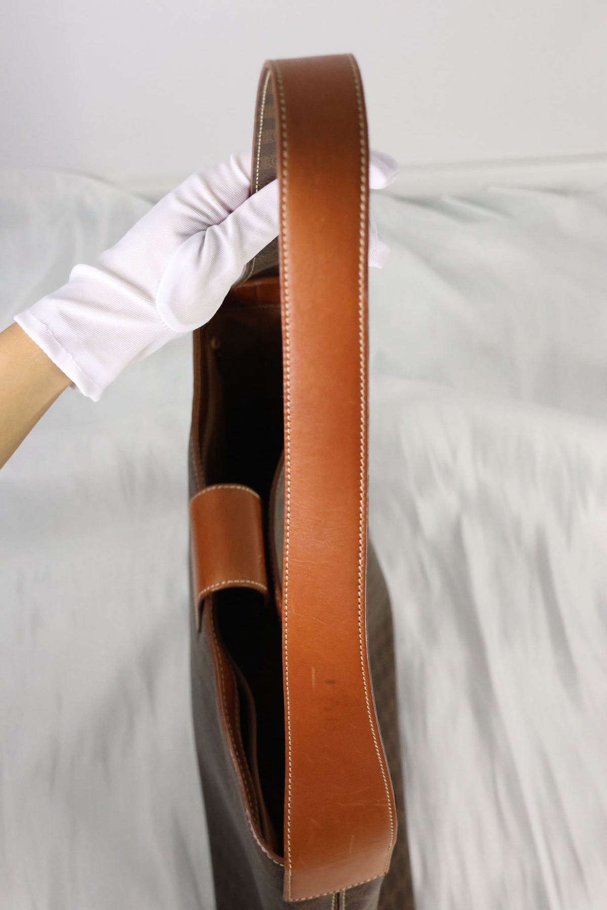 Celine Macadam One shoulder Brown Bag