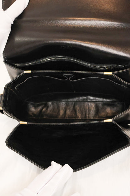 Celine Box Calf Leather with Carriage Hardware – Black