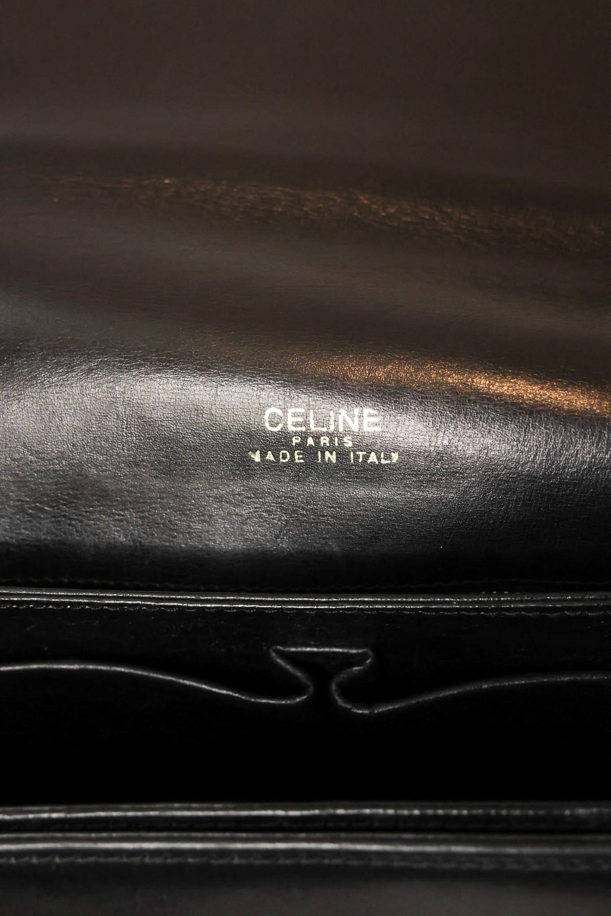 Celine Box Calf Leather with Carriage Hardware – Black