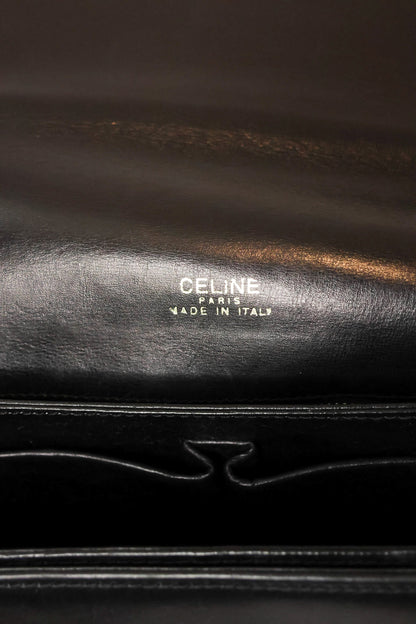 Celine Box Calf Leather with Carriage Hardware – Black