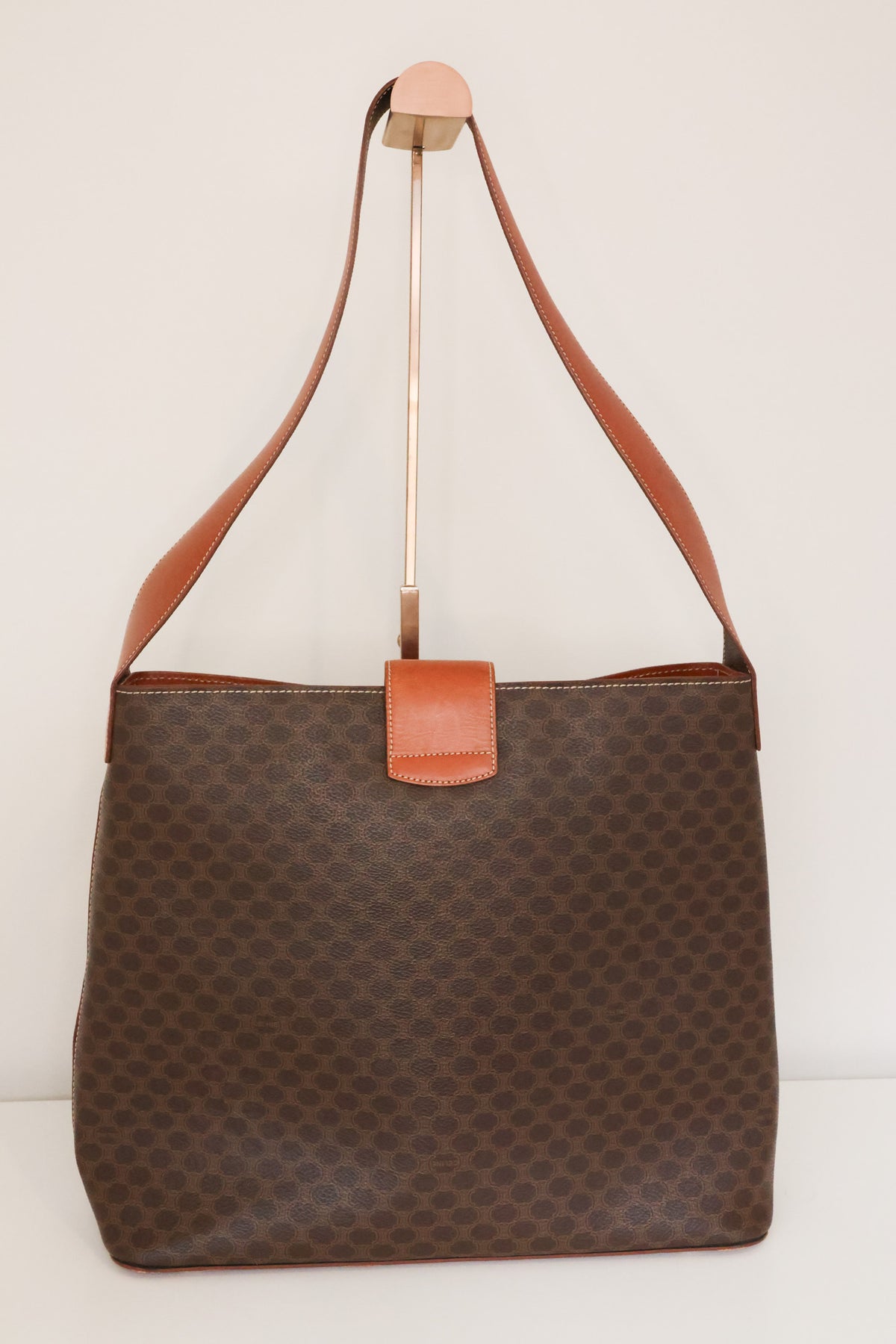 Celine Macadam One shoulder Brown Bag