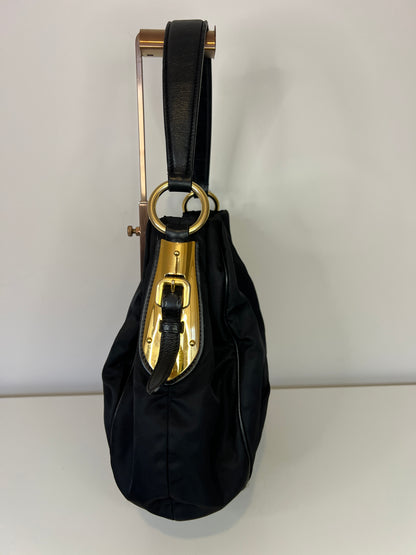 Prada Tessuto Nylon Gathered Top Handle Bag