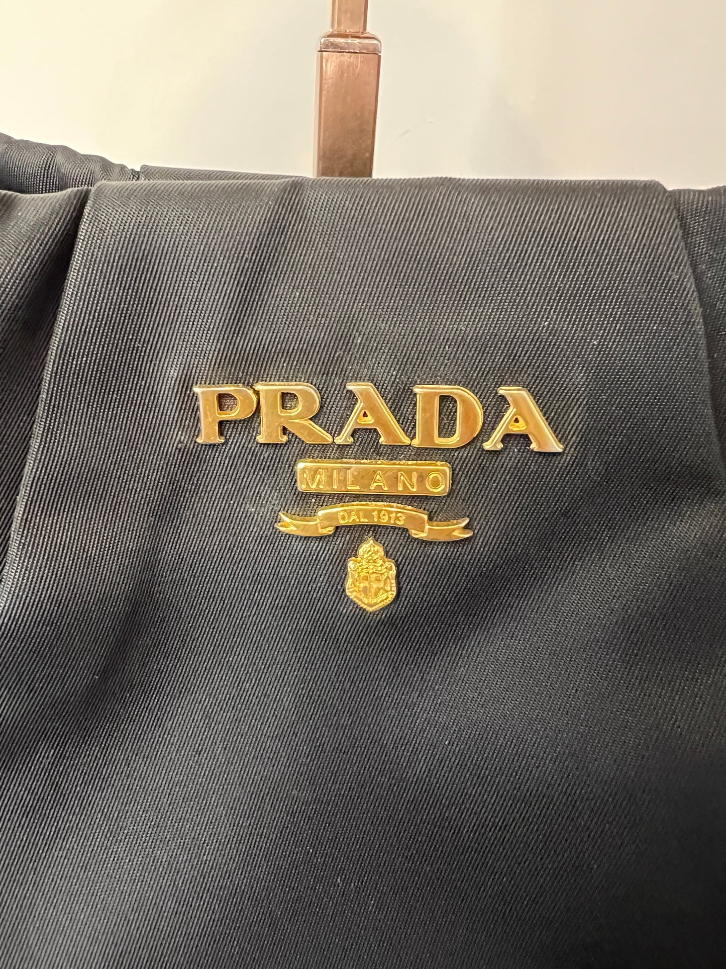 Prada Tessuto Nylon Gathered Top Handle Bag
