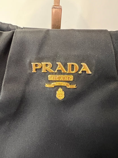 Prada Tessuto Nylon Gathered Top Handle Bag