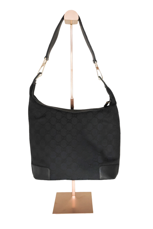 Gucci GG Canvas One-Shoulder Bag – Black