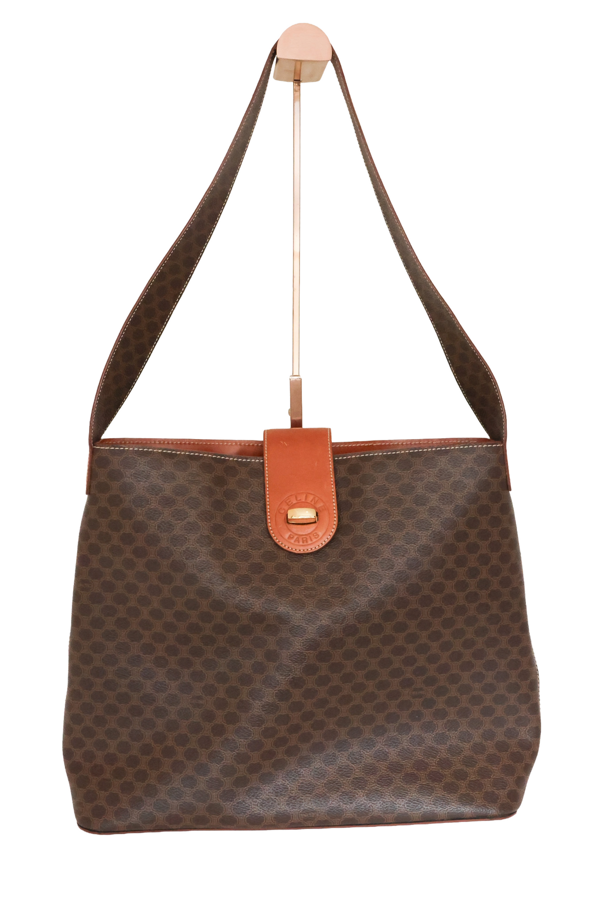 Celine Macadam One shoulder Brown Bag