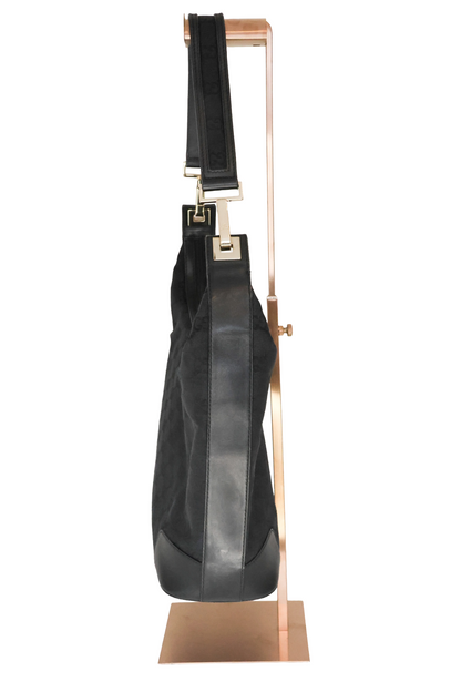 Gucci GG Canvas One-Shoulder Bag – Black